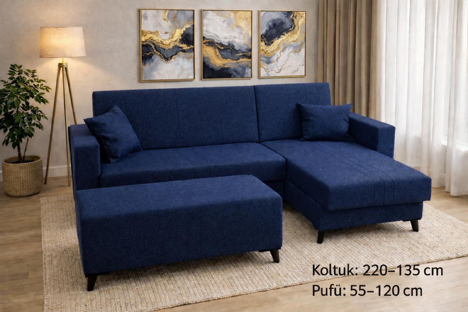 Mini L Köşe Koltuk Sandıklı